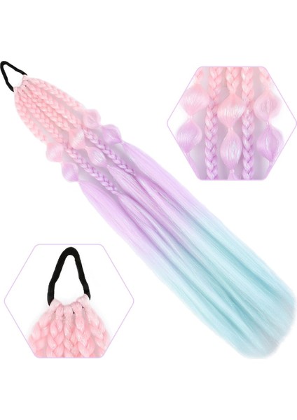 Bn ve Düz Salaş Örgülü Simli Lastikli At Kuyruğu / ACM25 fiyatları