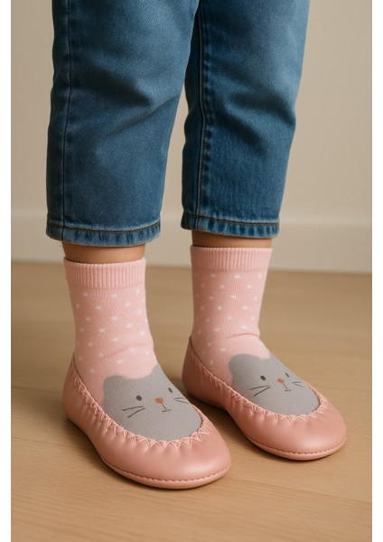 Çocuk Makosen Soket Çorap Patik Panduf – Kaydırmaz Ev & Anaokulu Ayakkabısı Pembe fiyatları