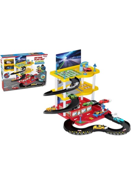 3 Katlı Araç Otopark Oyun Garaj Seti