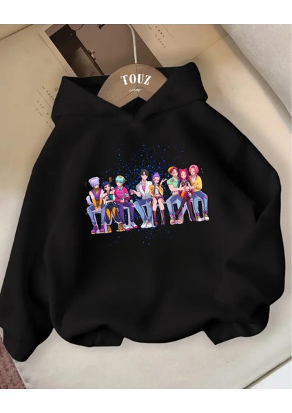 Young Kpop Demon Hunters 3 Iplik Kalın Sweet Hoodie