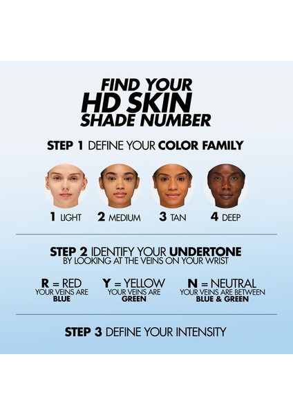 Hd Skin Hydra Glow - Fondöten 1N10 (30ML)