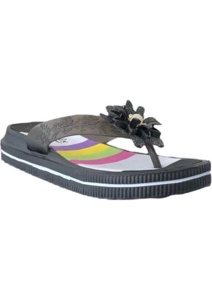 Zenne Z490 Çiçekli Parmak Arası Terlik Lacivert 39 Numara