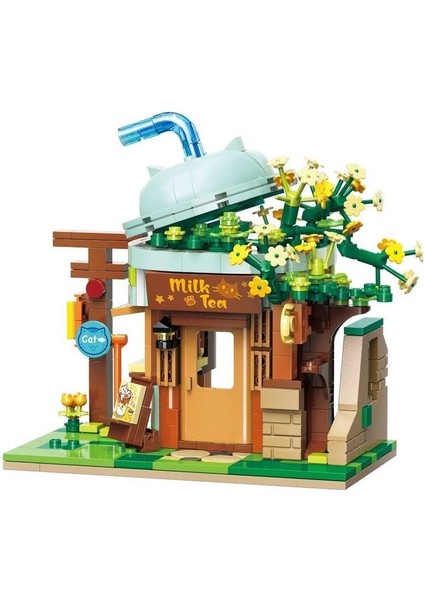 KP-28021 Keeppley Milk Tea Shop Blok Seti -Vagon Life modelleri