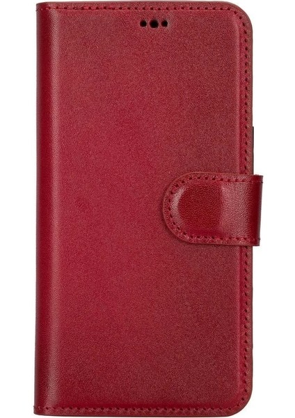 Apple iPhone 15 Uyumlu Deri Cüzdanlı Kılıf Mwwn V4EF Kırmızı fırsatları