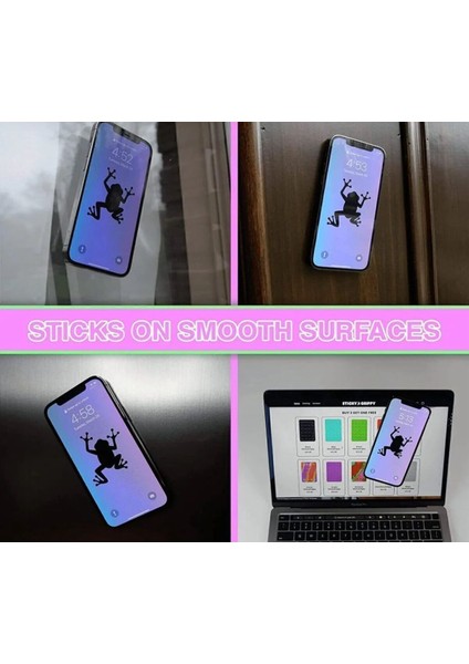 Siyah Yapışkanlı Telefon Arkası Tutucu Dayanıklı Yapışkanlı Vantuzlu Siyah Silikon Tr fırsatları