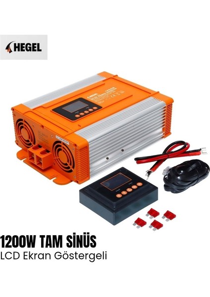 Tam Sinüs Inverter 1200W LCD Göstergeli - 12V fiyatları