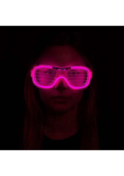 Pembe LED Işıklı Parti Gözlüğü - Neon 3 Modlu fiyatları