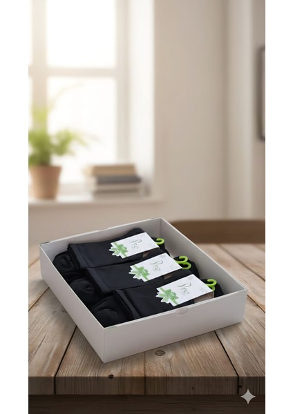 Bambu Bayan Çorap, 12 Li Set Asorti ve Siyah Set modelleri