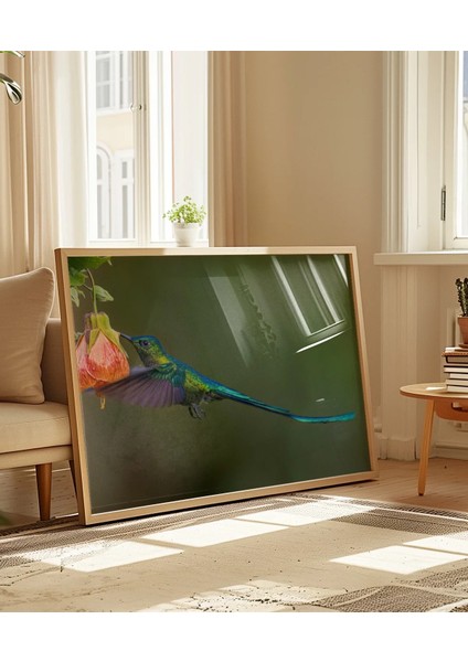 Çiçekle Dans Eden Kuş Poster indirimleri