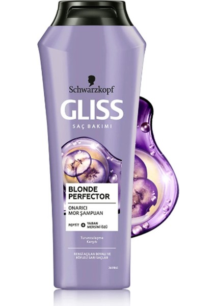 4 Adet Gliss Mor Şampuan 250ML Blonde Perfector fiyatları