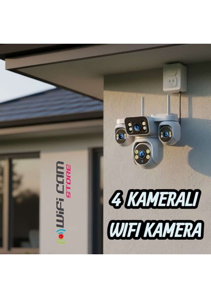 Kör Noktasız! 4 Kameralı Akıllı Ptz Wifi Kamera Hieasy Uygulama fırsatları