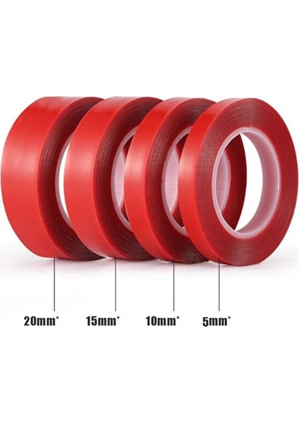 Süper Güçlü Çift Taraflı Akrilik Şeffaf Silikon Bant 20MM-5 Metre modelleri