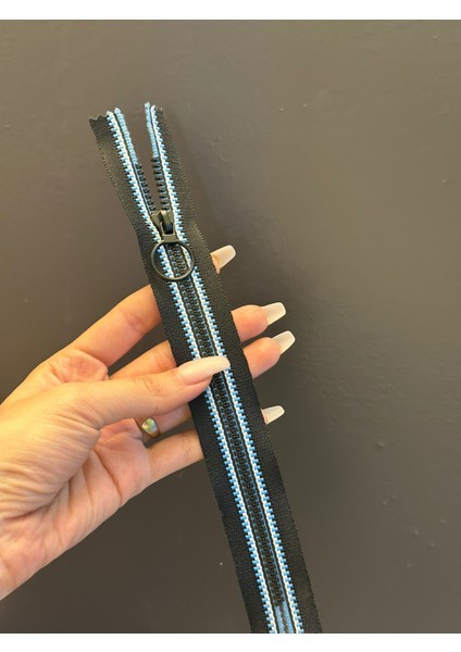 24X3 cm Desenli Fermuar