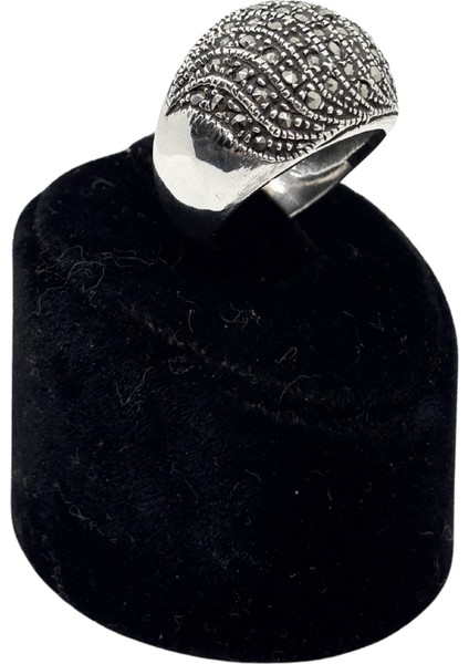 Markazit Taşlı Gümüş Kadın Yüzük Mk3