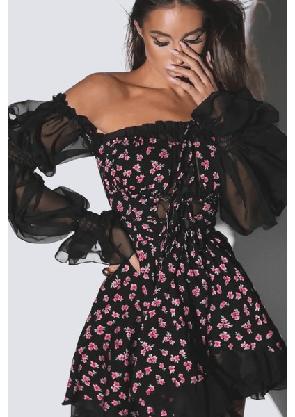 Kolları Kuş Gözlü Elbise fiyatları