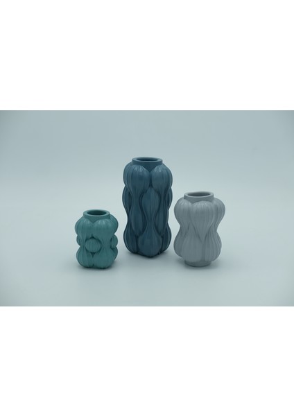 | Bubble Town Blues 3'lü Vazo Seti | Maviler fiyatları