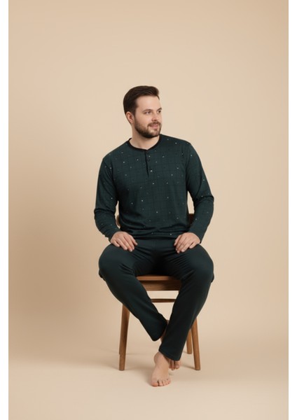 Erkek Büyük Beden Pijama Takımı 9753 Yeşil indirimleri