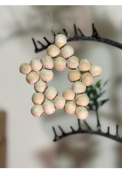 3 Adet Dekoratif Ahşap Boncuk Yıldız Model Kapı Duvar Mutfak Bebek Odası Süsleri Hediyelik modelleri