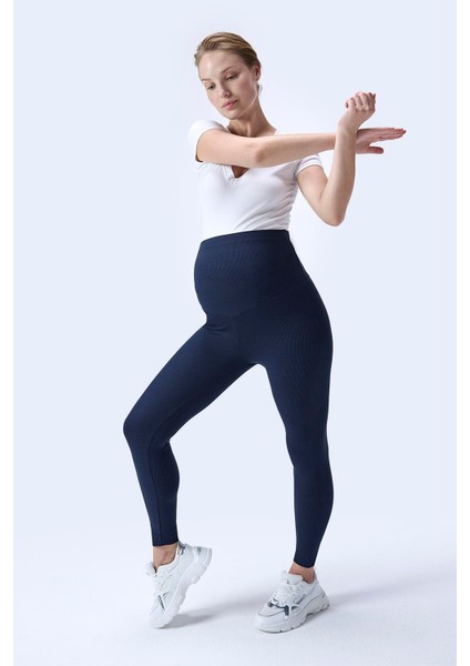 Imaj 371 Lacivert Renk Toparlayıcı ve Extra Esnek Etkili Yüksek Bel Hamile Tayt