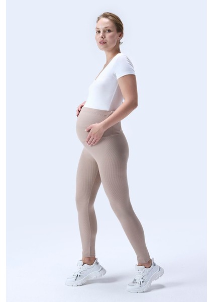 Imaj 371 Bej Renk Toparlayıcı ve Extra Esnek Etkili Yüksek Bel Hamile Tayt indirimleri