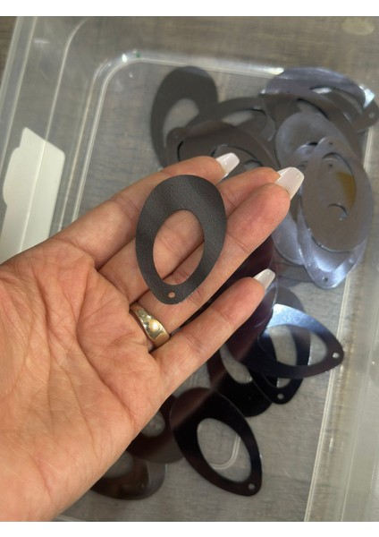 50 Adet 5 cm Koyu Füme Damla Pul Payet Çanta Pulu fiyatları