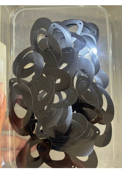 50 Adet 5 cm Koyu Füme Damla Pul Payet Çanta Pulu indirimleri