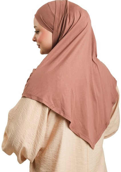 Haki Pratik Hazır Geçmeli Tesettür Eşarp Viskon Boneli Büyük Boy 1290BV_09 indirimleri