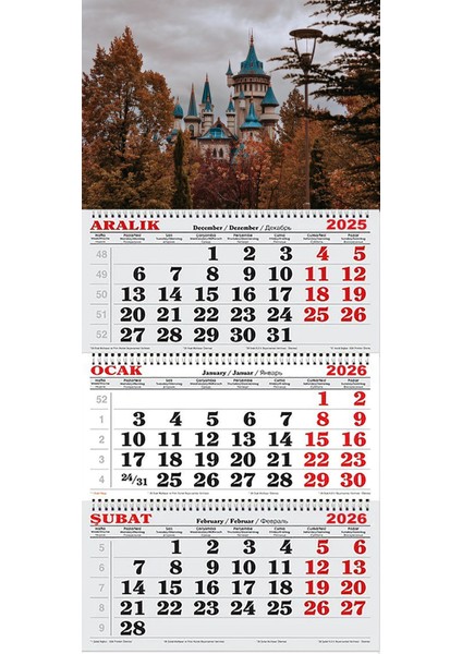 2026 Yılı Gemici Takvimi-Masal Şatosu