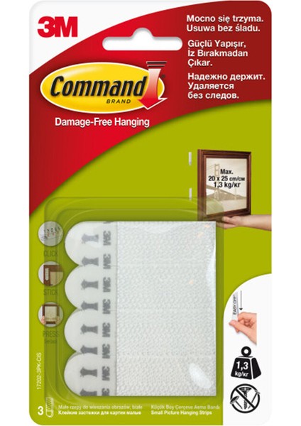 4 Adet 17202-3PK-CIS Command Küçük Boy Cırt Bant fiyatları