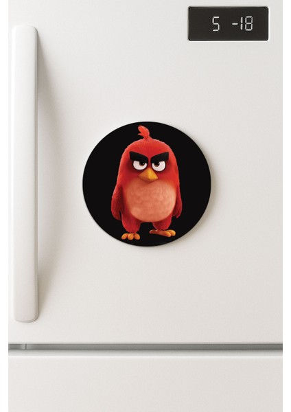 Desenli Temalı Yuvarlak Buzdolabı Magnet – 10X10 cm Angry