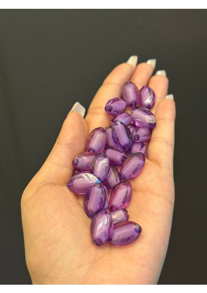 25 Adet 2 cm Transparan Tasarım Plastik Boncuk Set modelleri