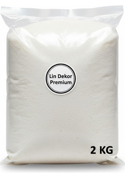 Premium Kalsiyum Karbonatlı Beyaz Akvaryum Kumu 0,5 mm 2 kg - Ciklet Kumu