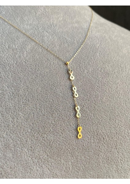 14 Ayar Altın Sallantılı Sonsuzluk Kolye fiyatları