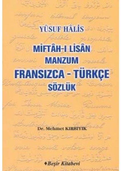Miftah-I Lisan Manzum Fransızca Türkçe Sözlük