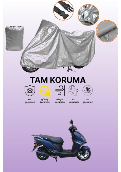 Gri Apachi Joy 125 Uyumlu Motosiklet Brandası, Koruyucu Örtü, Motor Branda