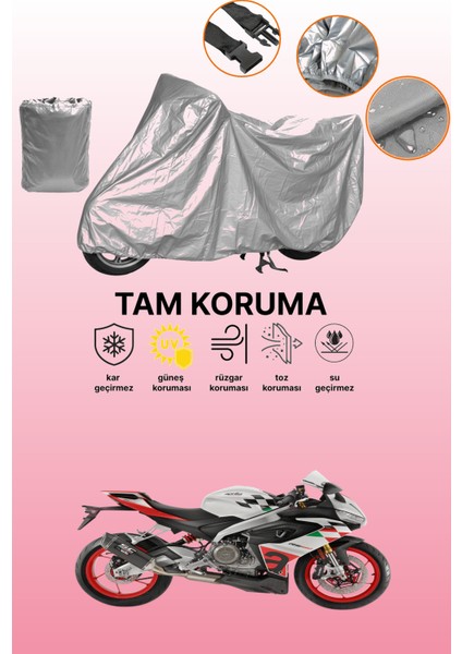 Gri Aprilia Rs 660 Uyumlu Motosiklet Brandası, Koruyucu Örtü, Motor Branda