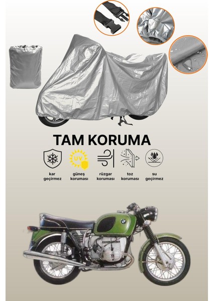Gri Bmw R 60-7 Uyumlu Motosiklet Brandası, Koruyucu Örtü, Motor Branda