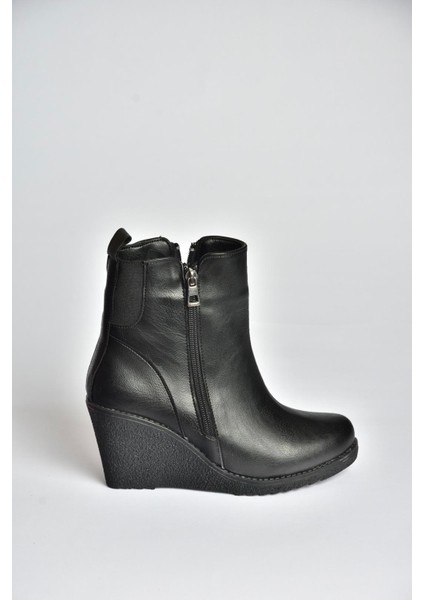 V361196809 Siyah Dolgu Topuklu Kadın Bot indirimleri