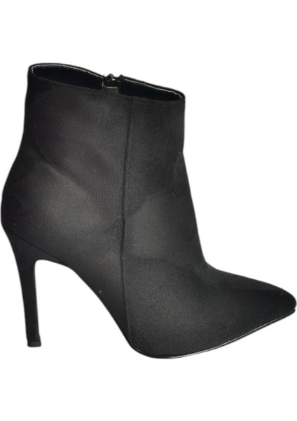 N372524402 Siyah Süet Ince Topuklu Kadın Bot indirimleri