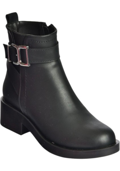 V674121109 Siyah Alçak Topuklu Kadın Bot