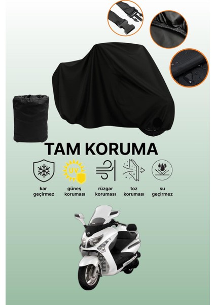 Siyah Sym Gts 250I Uyumlu Motor Branda, Koruyucu Örtü, Motosiklet Brandası