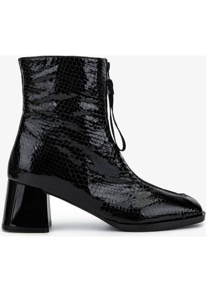 Kadın Hakiki Deri Siyah Topuklu Bot 1167 4010 Bn Bot SK25-26 Sıyah Bsk Dr