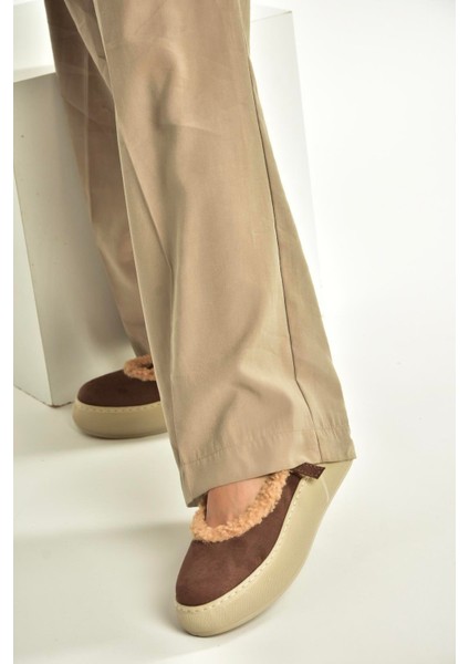 V811269502 Kahverengi Süet Içi Kürklü Günlük Kadın Ayakkabı fırsatları