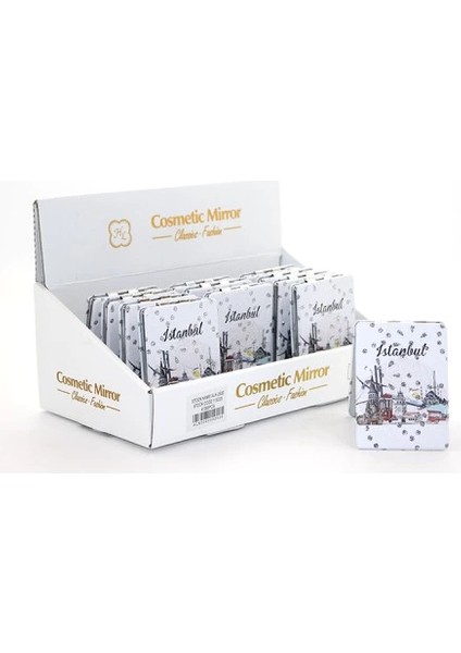 Taşlı Istanbul Tasarımı El Aynası Ince Model 13