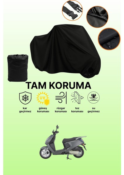 Siyah Mondial 125 Lavinia Uyumlu Motor Branda, Koruyucu Örtü, Motosiklet Brandası