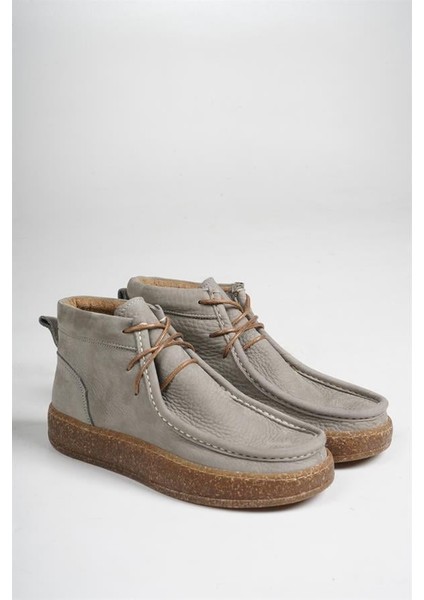 241520 Bağcıklı Günlük Bot Hakiki Deri Gri Nubuk fiyatları