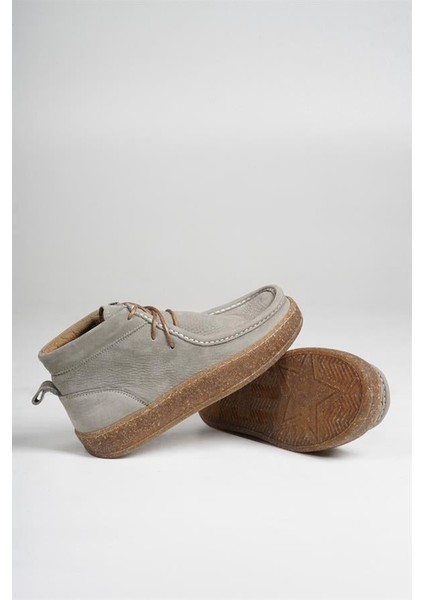 241520 Bağcıklı Günlük Bot Hakiki Deri Gri Nubuk indirimleri