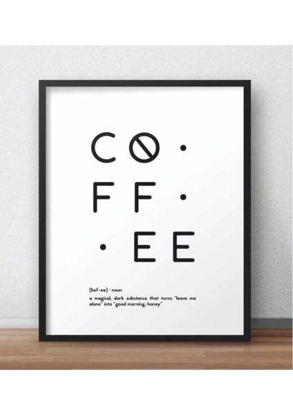 But First Coffe Temalı Çerçeve Görünümlü Mutfak Kahve Köşesi Balkon Mdf Poster