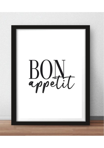 Bon Appetit Temalı Çerçeve Görünümlü Mdf Poster