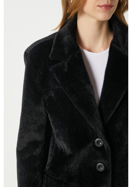 Kadın Tylor Siyah Suni Kürk Ceket modelleri